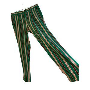 Rare Mens Scotch and Soda Twilt Striped Green Crop Pants size 29 x 27 RR10493